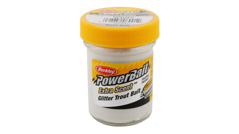 BERKLEY POWERBAIT GLITTER TROUT BAIT WHITE