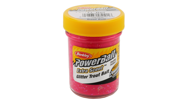 BERKLEY POWERBAIT GLITTER TROUT BAIT FLOURESCENT RED