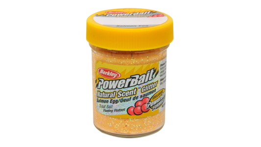 BERKLEY POWERBAIT GLITTER TROUT BAIT SALMON PEACH