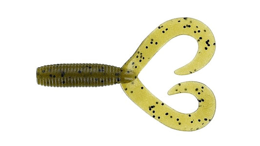 YAMAMOTO DOUBLE TAIL 4" GREN PUMPKIN/BLK FLK 15-20-297