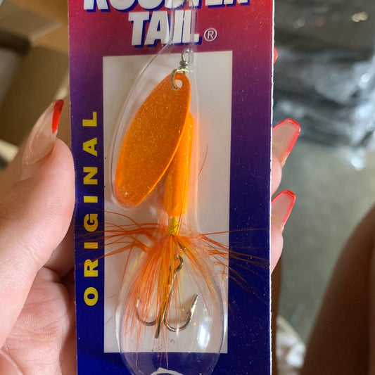 Rooster tail 1/4 oz, glitter orange