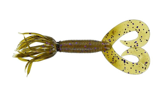 YAMAMOTO DOUBLE TAIL HULA GRUB 5" 97-10-330 GRN/PMPKN PRPL COPPER