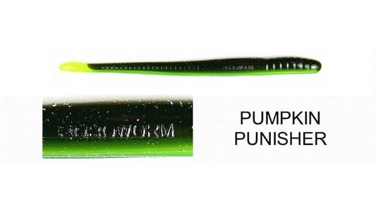 ROBOWORM FAT STRAIGHT TAIL WORM 6" PUMPKIN PUNISHER  qty 8  SF-F8KF-8