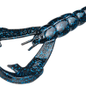 STRIKE KING RAGE CRAW 4" BLACK/BLUE FLAKE   7PK RGCRW-2