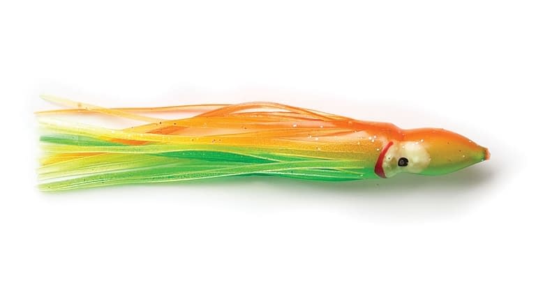 P-LINE SUNRISE SQUID Orange / Chartreuse Stripe 2.5" skirt 8SQ25-106