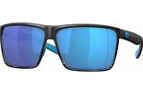 COSTA SUNGLASSES RINCON 158  SMOKE CRYSTAL W/BLUE MIRROR 580G