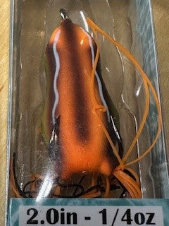 RIPPLE FROG 2" 1/4 OZ POND FROG SPECTACULAR!  CANTALOPUE COLOR