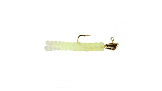 LELAND'S TROUT MAGNET PACK GLOW IN THE DARK  7 TAILS, TWO JIG HEADS