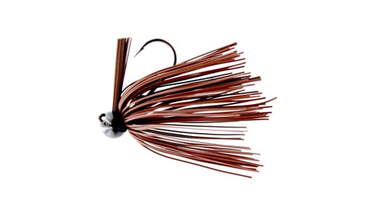 BASS PATROL ROUND RUBBER FOOTBALL JIGS BROWN 1/2oz