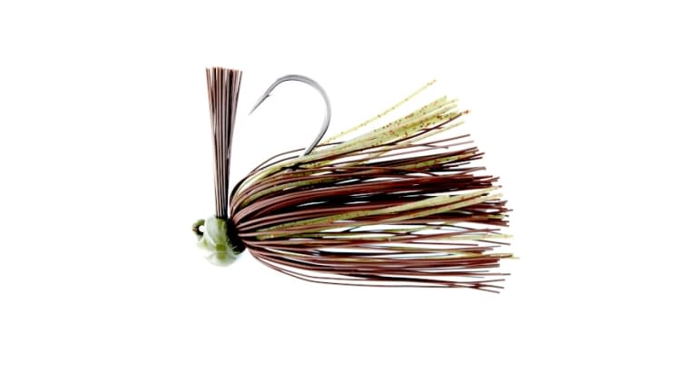 BASS PATROL ROUND RUBBER FOOTBALL JIGS 3/4oz Green Pumpkin/Brown